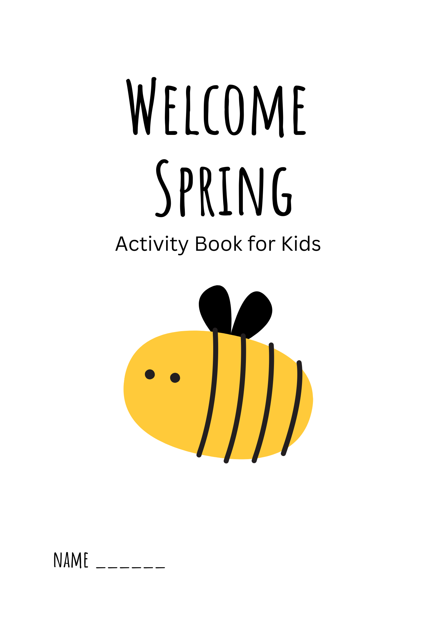 Welcome Spring Activity Book for Kids – Tracing, Coloring and Spring Learning Pages