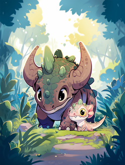 Dino Friends Coloring Book 2 – Triceratops & Baby Dino Forest Adventure for Kids Ages 4–8
