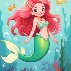 Mermaid Princess Coloring Book – Fantasy World Series