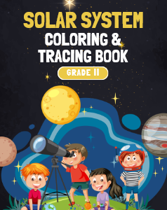 solar system COLORING & tracing book