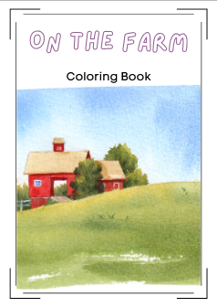 On the Farm coloring book