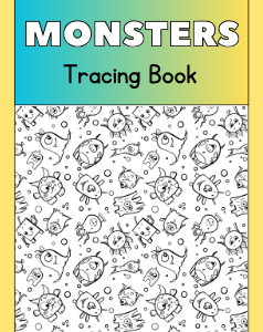 Pet Monster Tracing and Coloring book for toddlers ages 2 to 4
