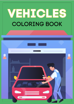 Vehicles coloring book