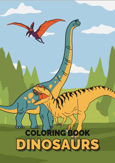 Dinosaurs Coloring Book for Kids – Unique Dinosaur on Every Page with Names