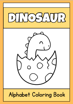 Dinosaur Alphabet Coloring and Tracing Book for Kids – ABC Dinosaur Activity Book A to Z