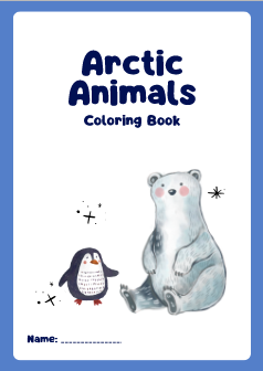 Arctic Animals Colouring Book for Kids featuring polar bears, penguins, seals, arctic foxes and narwhals — printable polar wildlife colouring pages for children. Arctic Animals Colouring Book for Kids – Polar Bears, Penguins, Seals and More Arctic Wildlife