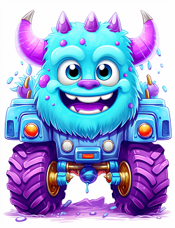 Monster Truck Coloring Book for Kids Book 4 - Crazy Monster Trucks Ages 4-9