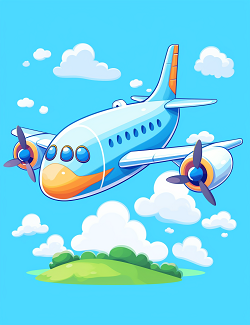 Airplane Coloring Book for Kids Book 4 - Fun Flying Adventures Ages 3-8