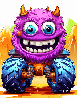 Monster Truck Coloring Book for Kids Book 1 - Crazy Monster Trucks Ages 4-9