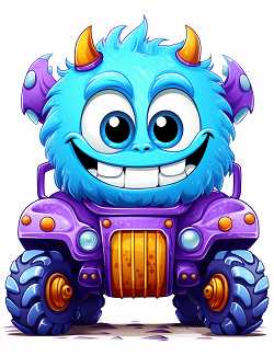 Monster Truck Coloring Book for Kids Book 2 - Crazy Monster Trucks Ages 4-9