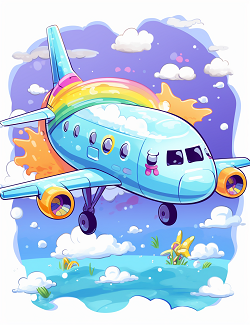 Airplane Coloring Book for Kids Book 1 - Fun Flying Adventures Ages 3-8