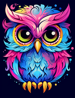 Cute Owl Coloring Book for Kids Book 1 — magical glowing owl colouring pages for ages 4-9 by Happy Giraffe Studio