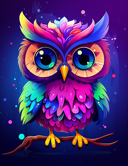 Cute Owl Coloring Book for Kids Book 4 - Adorable Magic Owls Ages 4-9