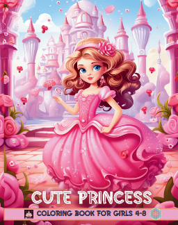 Cute Princess Coloring Book for Girls Ages 4-8 | Happy Giraffe Studio