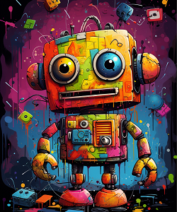 Robot Coloring Book for Kids Volume 4 — the ultimate wildly spectacular robot colouring pages for ages 4-9 by Happy Giraffe Studio