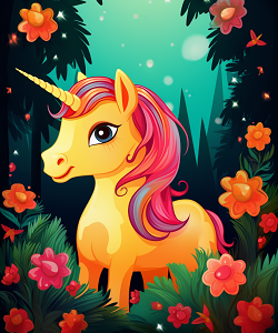 Unicorn Coloring Book for Kids Volume 1 — magical rainbow unicorn colouring pages for ages 4-9 by Happy Giraffe Studio