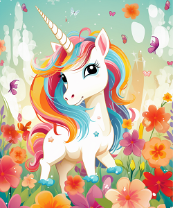 Unicorn Coloring Book for Kids Volume 3 — stunning magical moonlit unicorn colouring pages for ages 4-9 by Happy Giraffe Studio