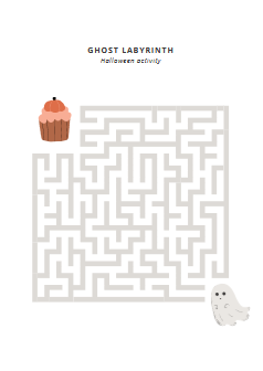 free worksheets-Orange Gray Cute Halloween Activity Game Document
