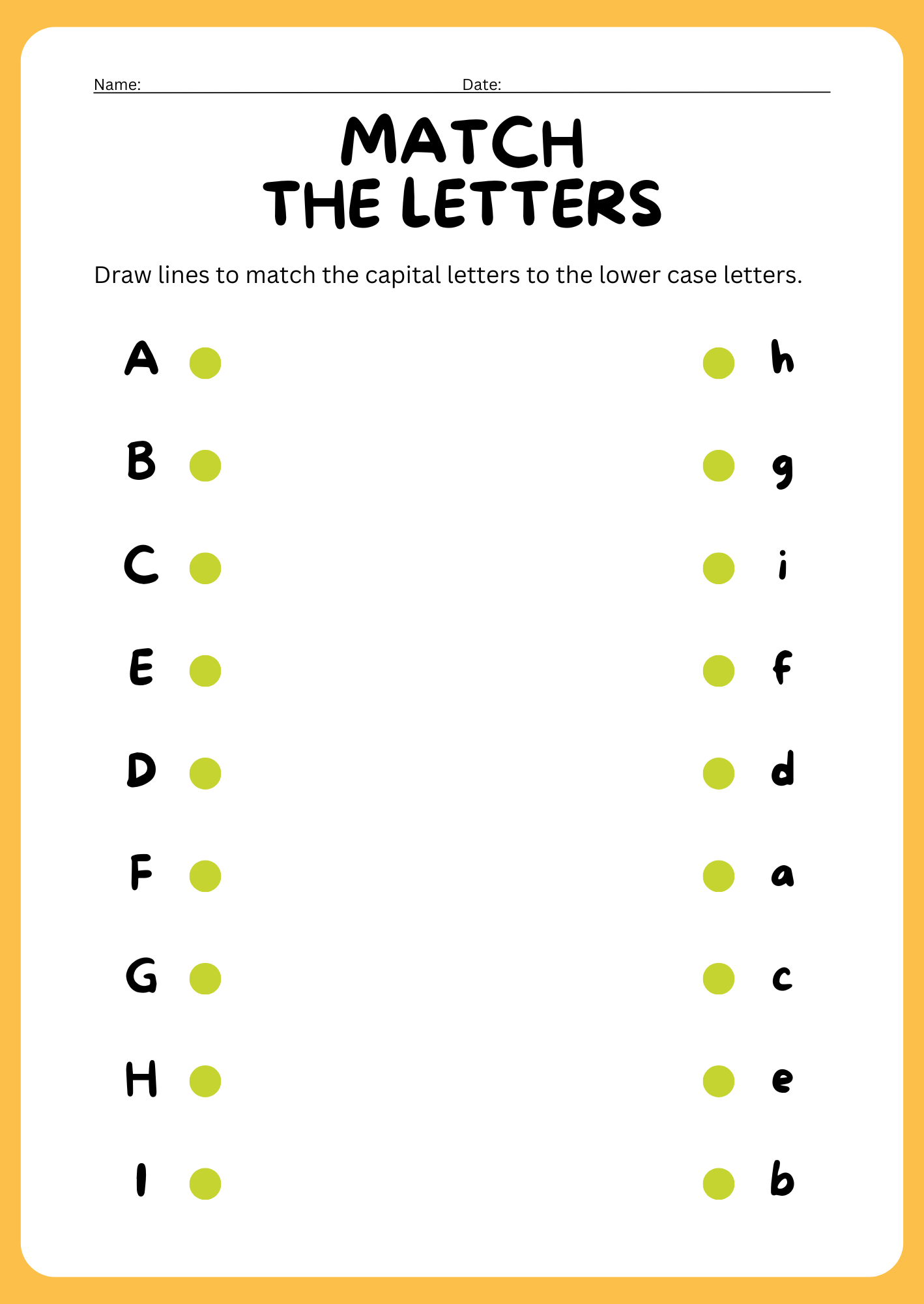 free worksheets - match it