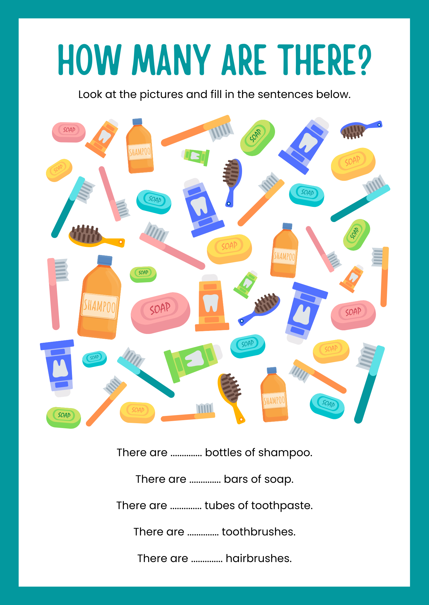 free worksheets - personal hygiene 2