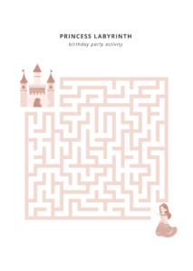 free worksheets - princess maze1