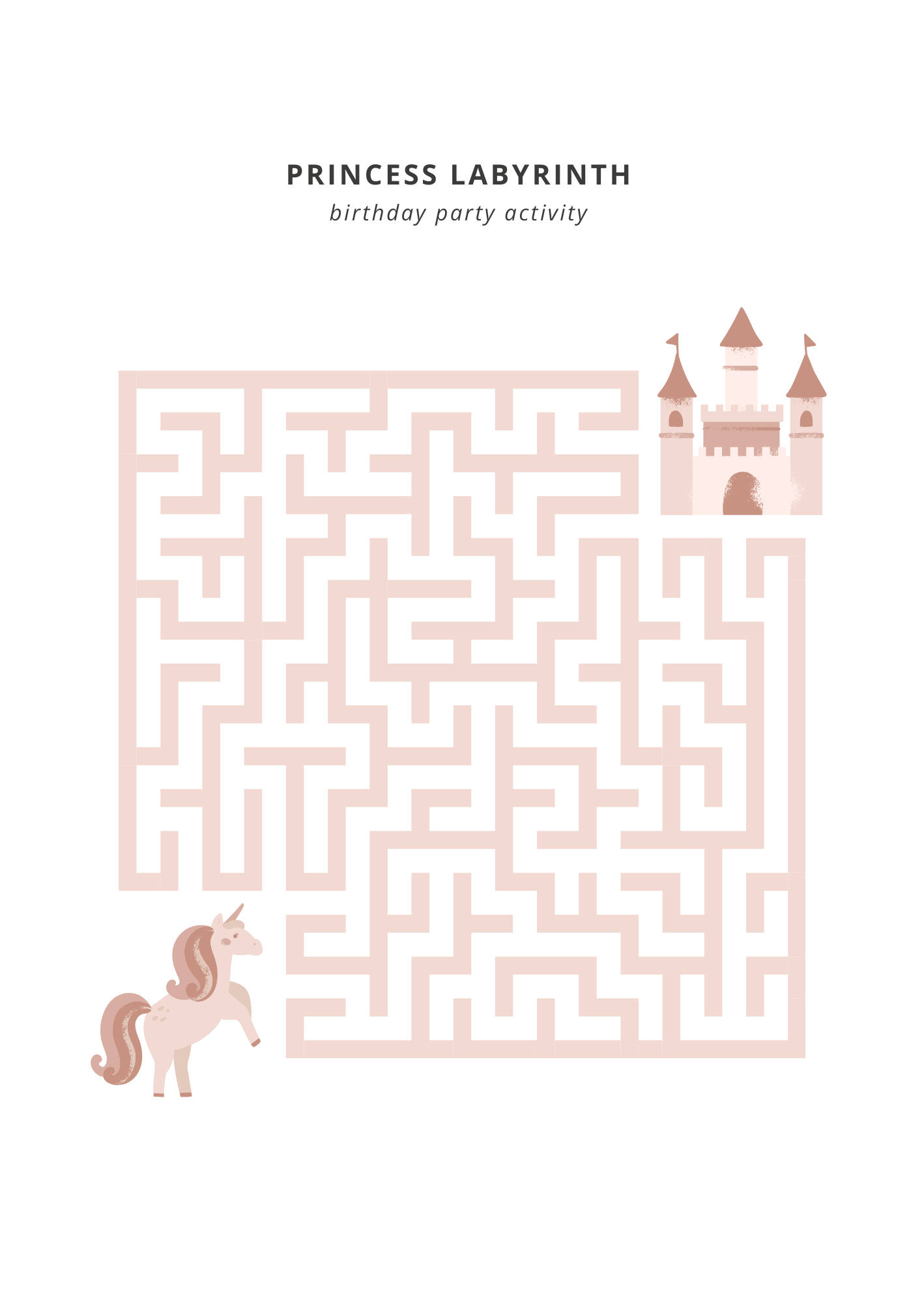 free worksheets - princess maze2