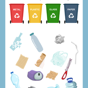 free worksheets - sort and recycle