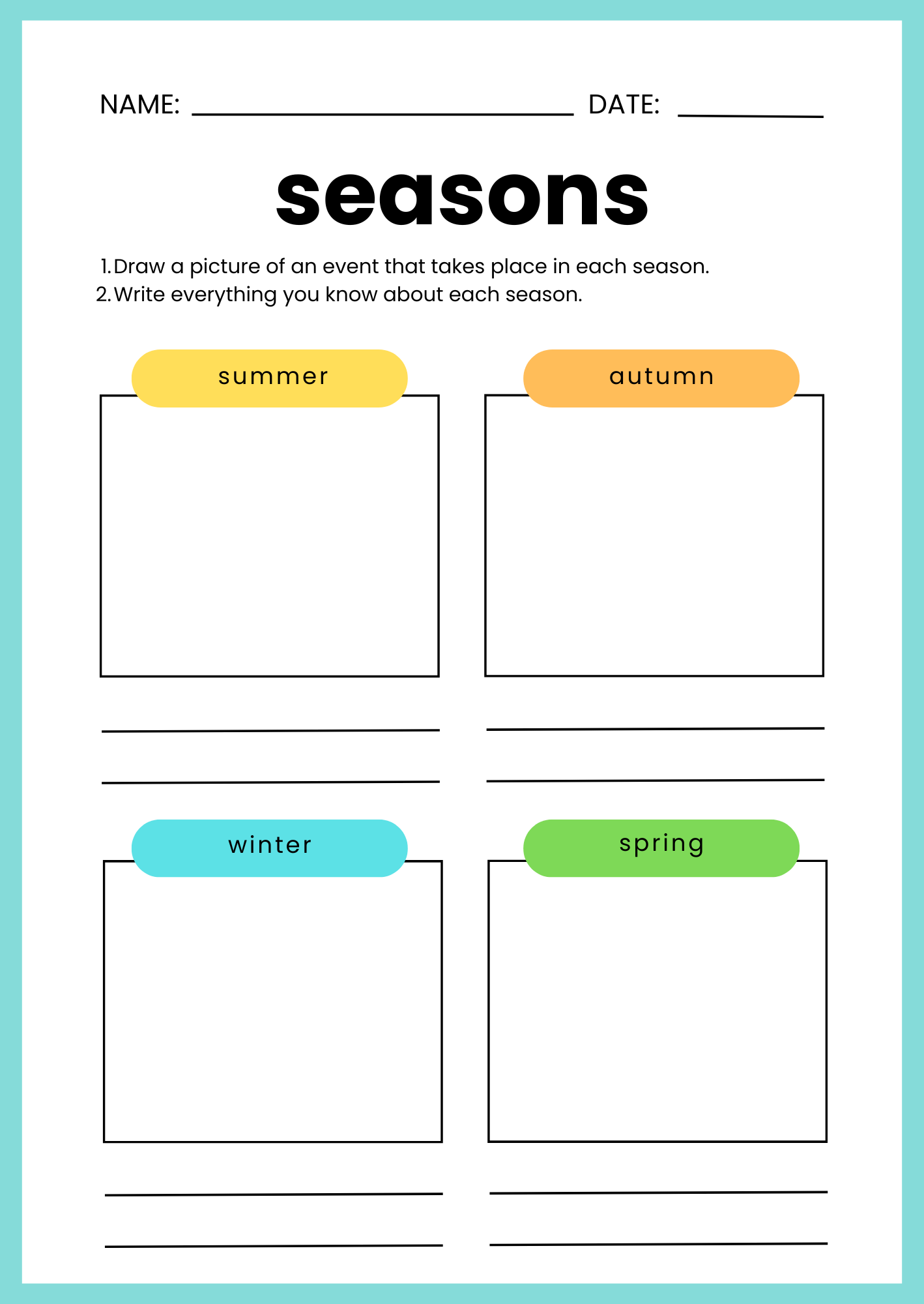 free worksheet for kids